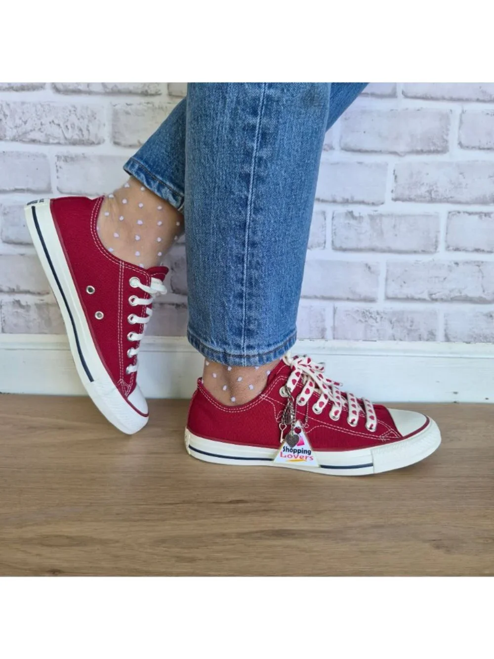 ⭐Converse Chuck Taylor Valentine's Day Low Sz 6 Womens shoes Sneaker Red A19057C - Picture 3 of 12